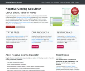 Negativegearingcalculator.com.au(Negative Gearing Calculator) Screenshot