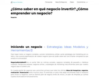 Negociosrentablesfx.com(¿Cómo saber en qué negocio invertir y cómo emprender) Screenshot