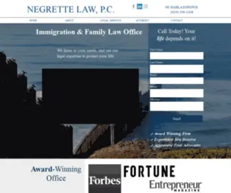 Negrettelaw.com(Immigration & Family Law Office) Screenshot