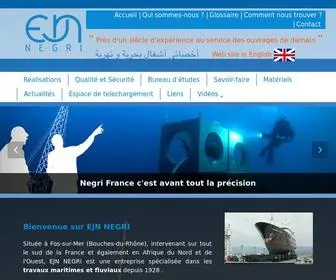 Negri-France.fr(Entreprise de Travaux Maritimes et Fluviaux) Screenshot