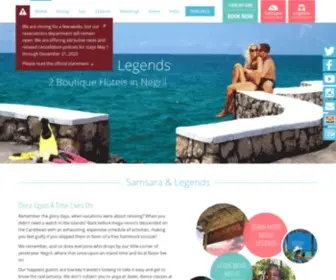 Negrilhotels.com(Samsara & Legends Hotels) Screenshot