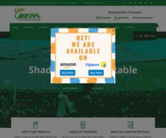 Nehashadenet.com(Leading Shade Net Manufacturer in Kolkata) Screenshot