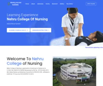 Nehrunursing.com(Top Nursing colleges) Screenshot