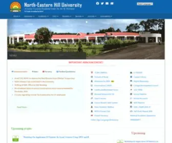 Nehu.ac.in(North-Eastern Hill University, Shillong) Screenshot