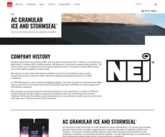 Nei-ACT.com(Northern Elastomeric Incorporated) Screenshot