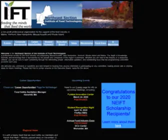 Neift.org(Northeast Section of the Institute of Food Technologists in Massachusetts) Screenshot