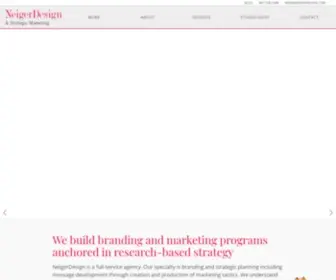 Neigerdesign.com(We build branding and marketing programs anchored in research) Screenshot