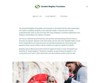 Neighborfoundation.org(Our mission for the Zendesk Foundation) Screenshot