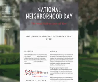 Neighborhoodday.org(National Neighborhood Day) Screenshot