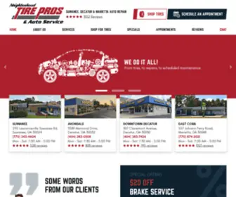 Neighborhoodtirepros.com(Suwanee, Decatur & Marietta Auto Repair) Screenshot