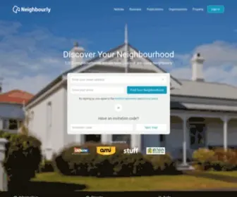 Neighbourly.co.nz(The private and free neighbourhood website for New Zealand) Screenshot