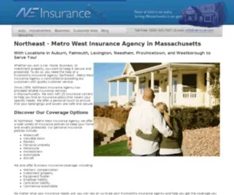 Neinsure.com(Northeast Metrowest Insurance Agency in Massachusetts) Screenshot