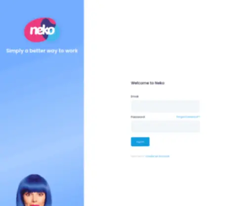 Neko.software(Log in) Screenshot