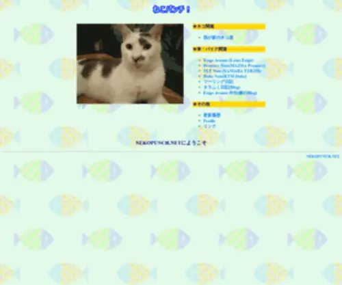 Nekopunch.net(ウチのネコの紹介、YAMAHA TZR250(2XT)) Screenshot