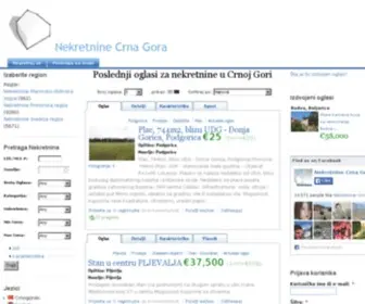 Nekretnine-Crna-Gora.com(Poslednji oglasi za nekretnine u Crnoj Gori) Screenshot