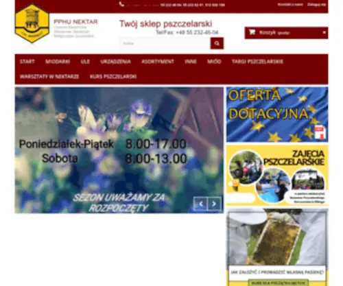 Nektar.com.pl(Twój sklep pszczelarski) Screenshot