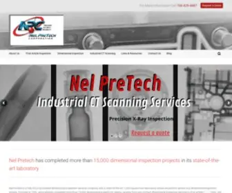 Nelpretech.com(Industrial CT scanning service provider Nel PreTech Corporation) Screenshot