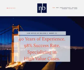 Nelsonbarry.com(Law Offices of Nelson C) Screenshot
