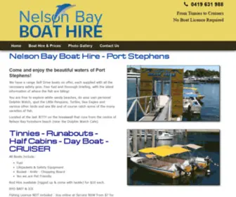 Nelsonbayboathire.com.au(BOAT HIRE) Screenshot