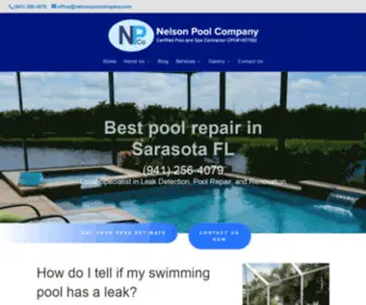 Nelsonpoolcompany.com(Best Pool Repair Service in Sarasota) Screenshot