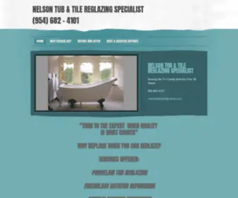 Nelsonreglazing.com(Nelson Tub & Tile Reglazing SpecialistHome) Screenshot