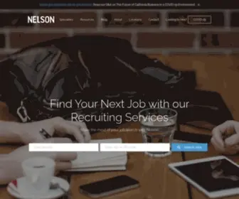 Nelsonstaffing.com(Professional Recruiting & Jobs Search Services Across California) Screenshot