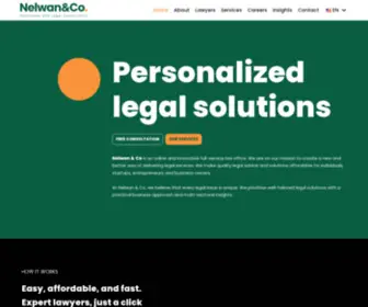 Nelwanlaw.com(Indonesia's Leading Online Legal Service) Screenshot