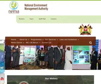 Nema.go.ke(The National Environment Management Authority (NEMA)) Screenshot