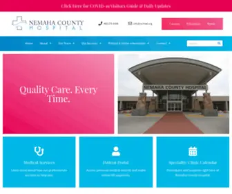 Nemahacountyhospital.com(Our highly skilled team of healthcare professionals) Screenshot