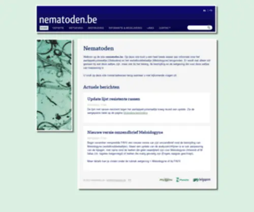 Nematoden.be(Alle informatie over het aardappelcysten) Screenshot