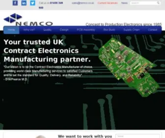 Nemco.co.uk(Contract Electronics Manufacturer) Screenshot