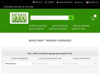 Nemixram.com(NEMIX RAM) Screenshot