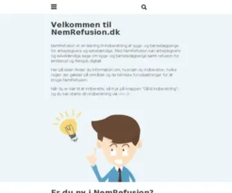 Nemrefusion.dk(Hvad er NemRefusion) Screenshot