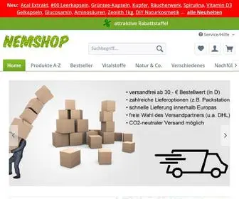 Nemshop.de(Nahrungsergänzungsmittel aus Deutschland) Screenshot