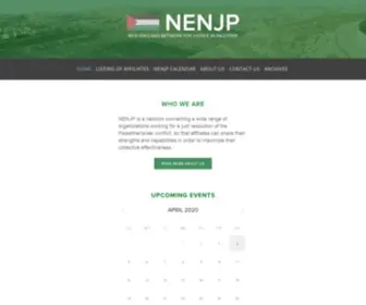 Nenjp.org(New England Network for Justice for Palestine) Screenshot