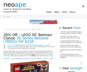 Neoape.com(LEGO news & deals to monkey around with) Screenshot