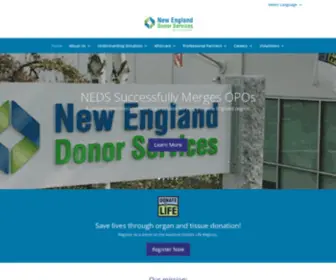 Neob.org(New England Donor Services) Screenshot