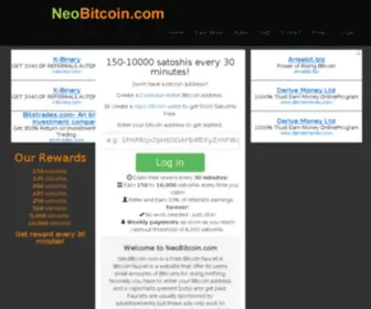 Neobitcoin.com(Free Bitcoin Faucet) Screenshot