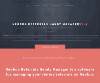 Neobuxreferralshandymanager.com(Neobux Referrals Handy Manager) Screenshot