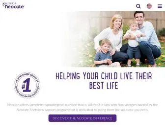 Neocate.com(Hypoallergenic Formulas & Products) Screenshot