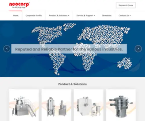 Neocorp.in(Pharmaceutical Machinery Manufacturers in India) Screenshot
