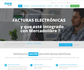 Neofactura.com.ar(Software para emitir facturas electrónicas integrado a Mercadolibre) Screenshot