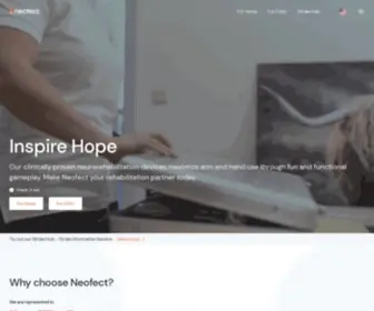 Neofect.com(Digitale Therapie und Rehabilitation nach Schlaganfall) Screenshot