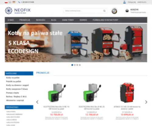 Neofix.pl(Dystrybutor kotłów na pellet) Screenshot