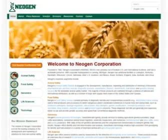 Neogeneurope.com(Solutions for Food and Animal Safety) Screenshot