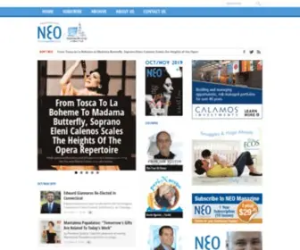 Neomagazine.com(NEO Magazine is published monthly in New York) Screenshot