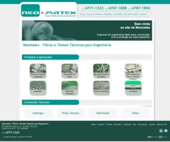 Neomatex.com.br(Neomatex Fibras Têxteis para Engenharia) Screenshot