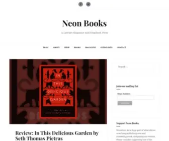 Neonbooks.org.uk(A Literary Magazine and Chapbook Press) Screenshot