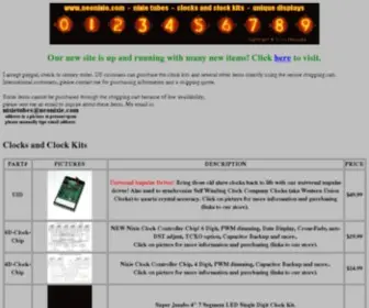 Neonixie.com(NIXIETUBES, Russian Nixie Tubes, nixie clock kit, nixie clock, clock kit, nixie tube, tube, clocks, clock, nixies, nixie, in) Screenshot