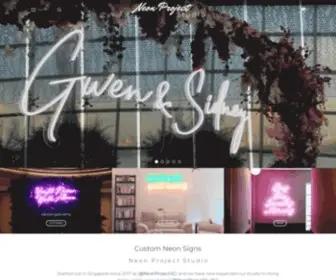 Neonprojectstudio.com(Custom Neon Signs) Screenshot